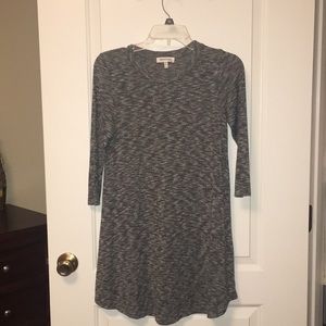 Gray long sleeved dress